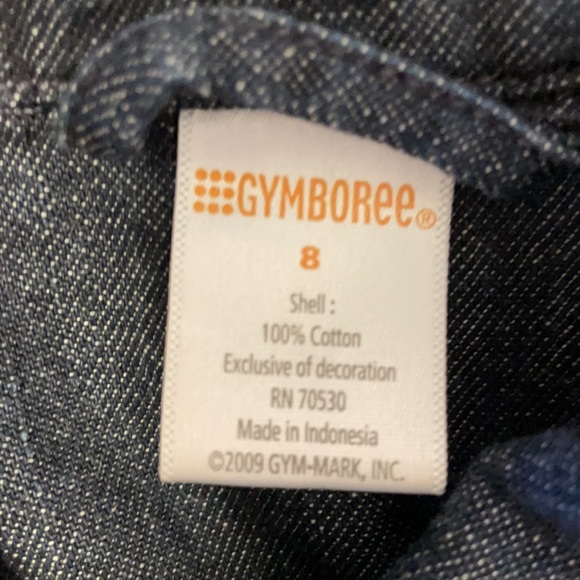 Gymboree denim jacket w/red bow detail & snap closure size 8 - Picture 8 of 8
